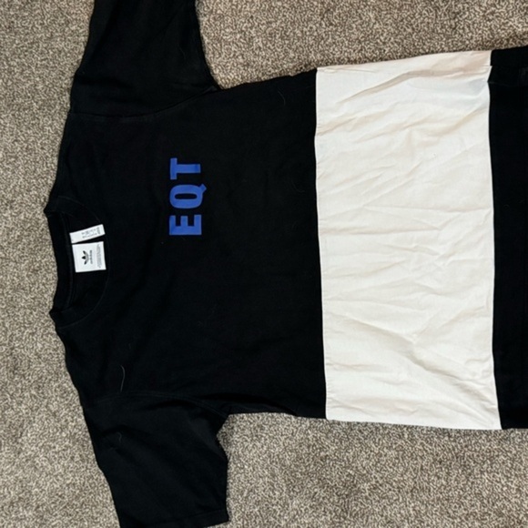 Adidas Men’s EQT Colorblock T-Shirt Graphite White | Size Medium - Picture 6 of 8